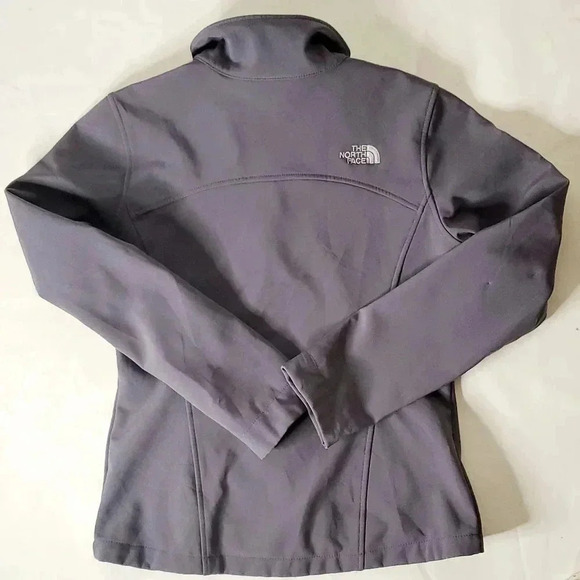 The North face Metalic Gray  Jacket Sz S Women's Full Zip Fleece Lining - Picture 3 of 9